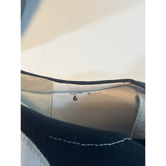 Walter Genuin Linea Stretch Golf Shoes Size 6 Black White  Zip Up Made In Italy - Picture 8 of 11